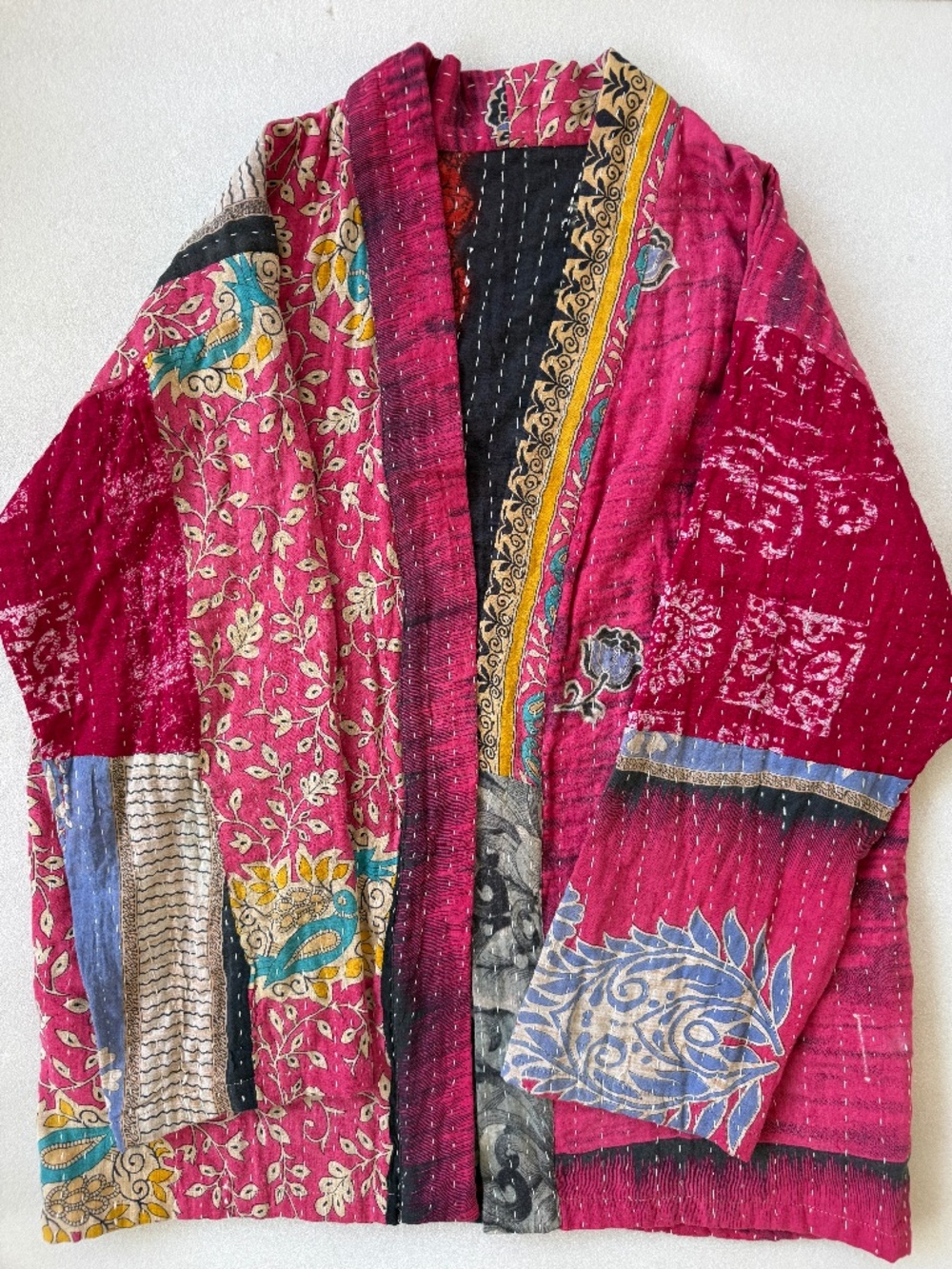 Open Front Kantha Kimono